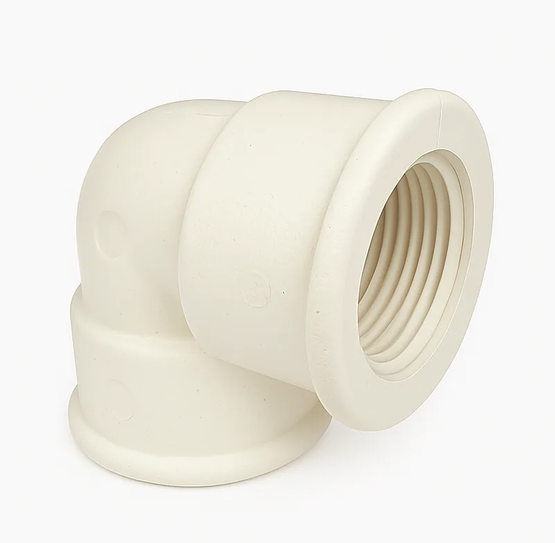 Codo Polipropileno Blanco Roscado