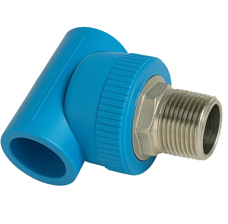 Tee Polipropileno Inserto Metálico Macho - Conector Tuberías