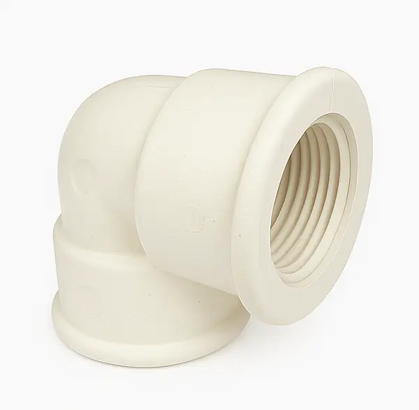 Codo Polipropileno Blanco Roscado