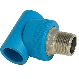 Tee Polipropileno Inserto Metálico Macho - Conector Tuberías