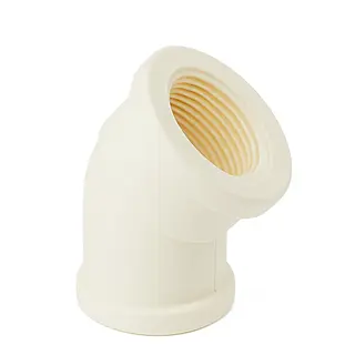 Semicodo Polipropileno Blanco Roscado