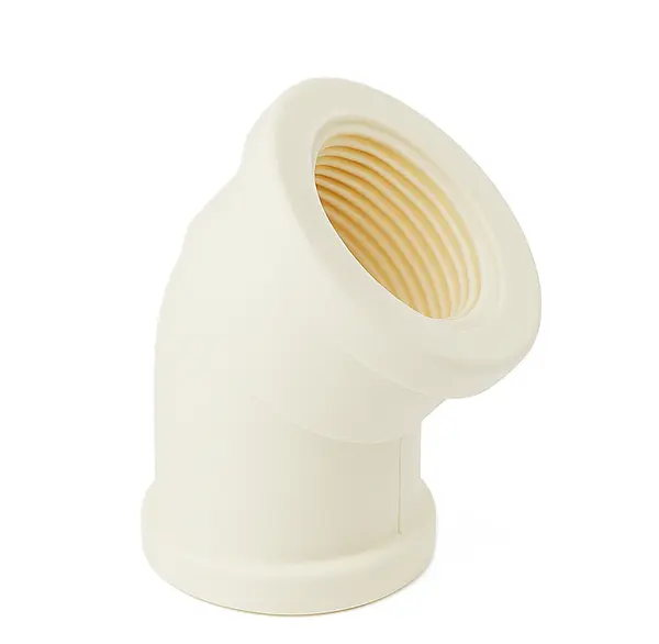 Semicodo Polipropileno Blanco Roscado