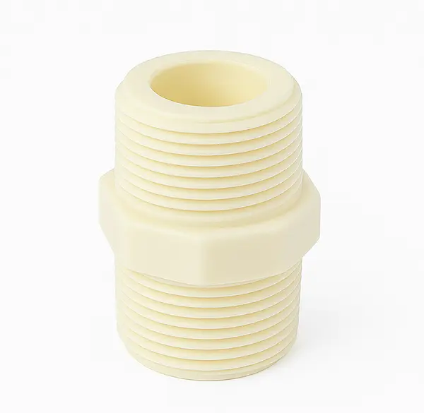Niple Barril Polipropileno Blanco Roscado