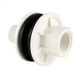 Pasamuro Polipropileno Blanco Roscado