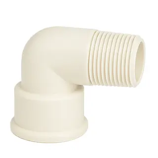Codo Calle Polipropileno Blanco Roscado