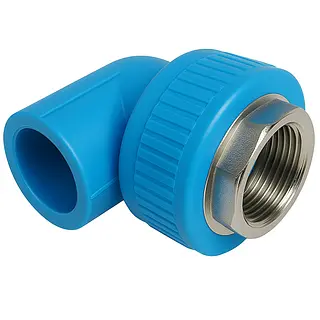 Codo Polipropileno Inserto Metálico/ Rosca Hembra- 90°