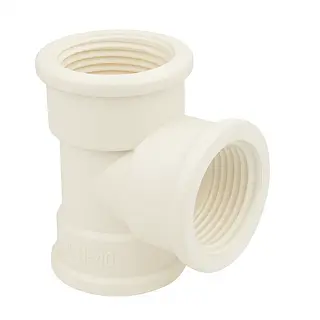 Tee Polipropileno Blanco Roscado