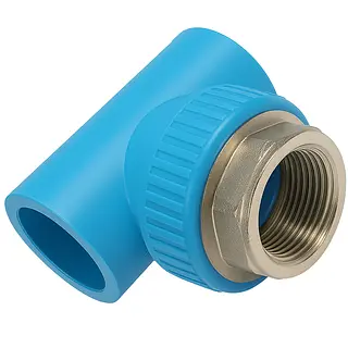 Tee Polipropileno Fusión Inserto Metálico Hembra- Conector
